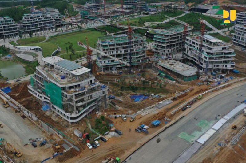 Kementerian Pekerjaan Umum dan Perumahan Rakyat (PUPR) terus mempercepat kesiapan infrastruktur untuk Upacara Bendera HUT ke-79 Kemerdekaan RI di IKN. Kementerian Pekerjaan Umum dan Perumahan Rakyat (PUPR) terus mempercepat kesiapan infrastruktur untuk Upacara Bendera HUT ke-79 Kemerdekaan RI di IKN. (Dok. PUPR)