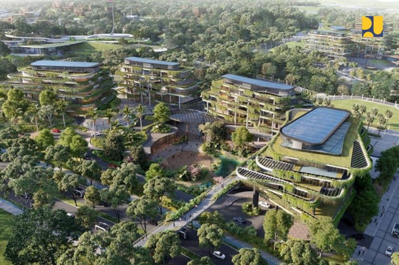 Kementerian Pekerjaan Umum dan Perumahan Rakyat (PUPR) terus mempercepat kesiapan infrastruktur untuk Upacara Bendera HUT ke-79 Kemerdekaan RI di IKN. Kementerian Pekerjaan Umum dan Perumahan Rakyat (PUPR) terus mempercepat kesiapan infrastruktur untuk Upacara Bendera HUT ke-79 Kemerdekaan RI di IKN. (Dok. PUPR)