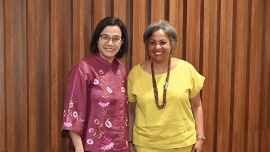 Menteri Keuangan Sri Mulyani dan US Treasury Department Assistant Secretary for International Trade and Development, Alexia Latortue. INstagram/smindrawati)