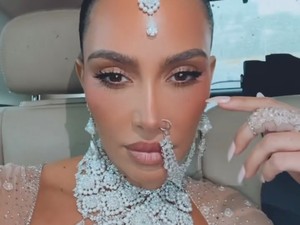 Gaya Kim Kardashian di Pernikahan Anant Ambani Hari ke-2: Pakai Anting Hidung