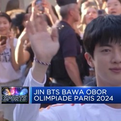Video: Jin BTS Bawa Obor Olimpiade Paris 2024