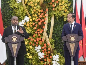 Jokowi Bertemu PM Papua Nugini, Bahas Kerja Sama Pertahanan-Perdagangan