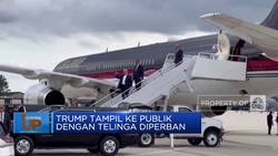 Selamat Dari Tragedi Penembakan, Trump Tampil Dengan Telinga Diperban
