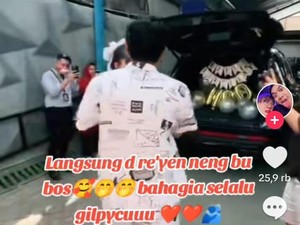 Happy Asmara Dapat Kado Ulang Tahun Mobil Mewah dari Gilga Sahid