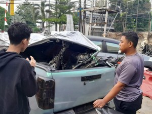 Rizky Tewas dalam Laka Adu Kambing dengan Mobil Double Cabin di Jambi