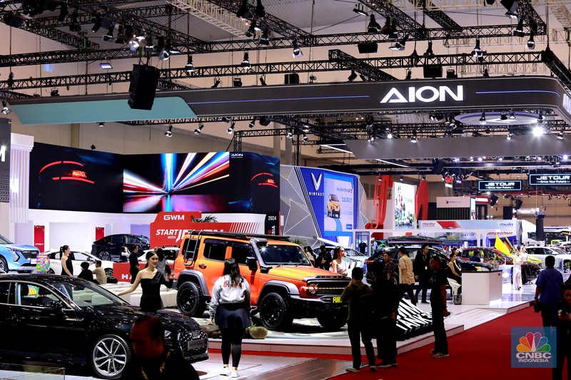 Brand asal China ini debut dengan memperkenalkan Jetour Dashing dan Jetour X70 Plus yang akan dijual di Indonesia di tahun 2024. (CNBC Indonesia/Muhammad Sabki)