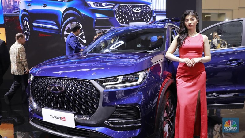 Brand asal China ini debut dengan memperkenalkan Jetour Dashing dan Jetour X70 Plus yang akan dijual di Indonesia di tahun 2024. (CNBC Indonesia/Muhammad Sabki)