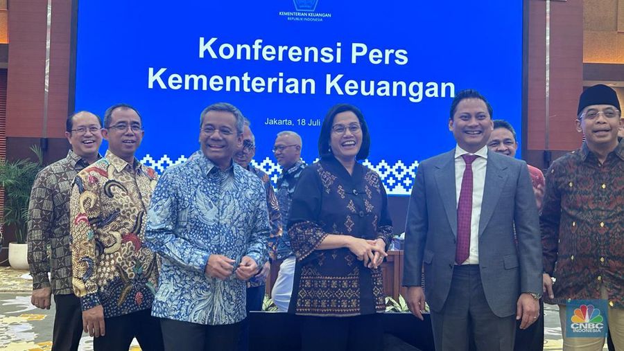 Konferensi Pers Wakil Menteri Keuangan Kedua. (CNBC Indonesia/Zefanya Aprilia)