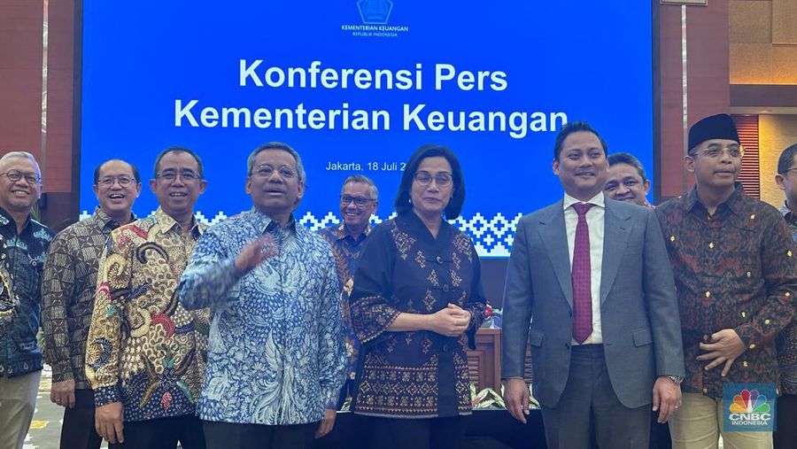 Konferensi Pers Wakil Menteri Keuangan Kedua. (CNBC Indonesia/Zefanya Aprilia)