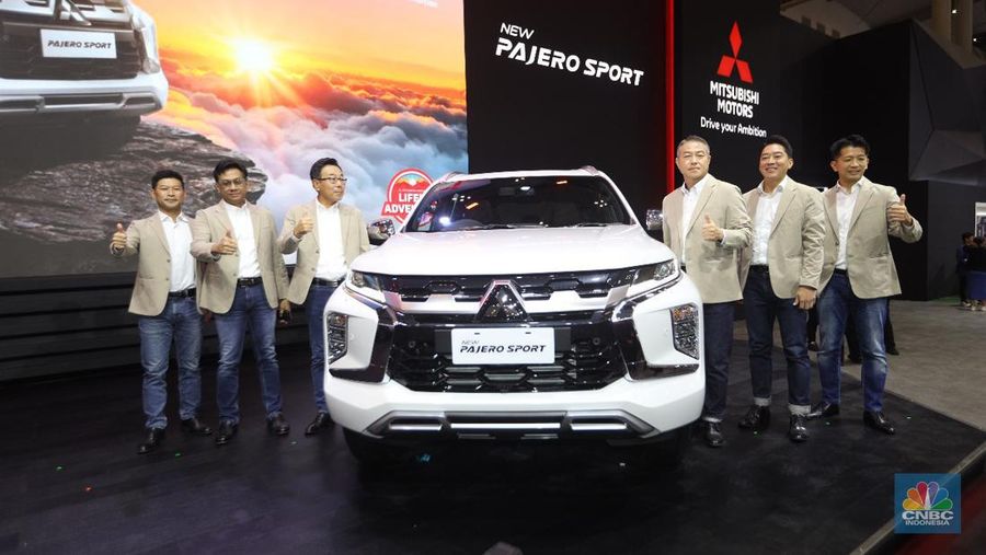 Mitsubishi memperbarui mobil Pajero Sport pada ajang Gaikindo Indonesia International Auto Show (GIIAS) 2024. (CNBC Indonesia/Ferry Sandi)