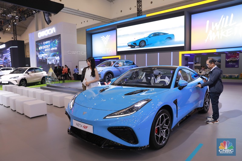 Brand asal China ini debut dengan memperkenalkan Jetour Dashing dan Jetour X70 Plus yang akan dijual di Indonesia di tahun 2024. (CNBC Indonesia/Muhammad Sabki)