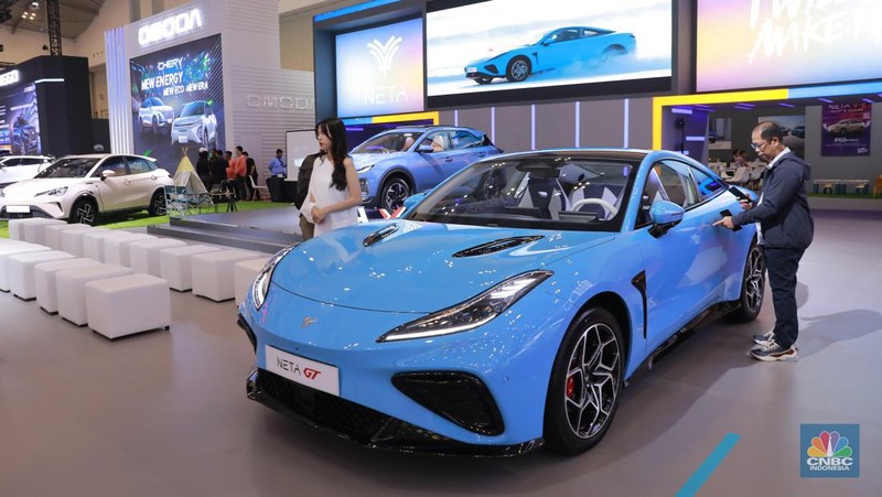 Brand asal China ini debut dengan memperkenalkan Jetour Dashing dan Jetour X70 Plus yang akan dijual di Indonesia di tahun 2024. (CNBC Indonesia/Muhammad Sabki)