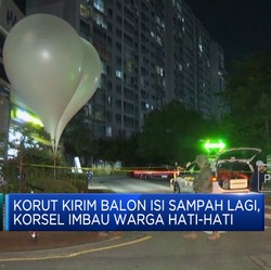 Video: Korut Kirim Balon Isi Sampah Lagi, Korsel Imbau Warga Hati-Hati