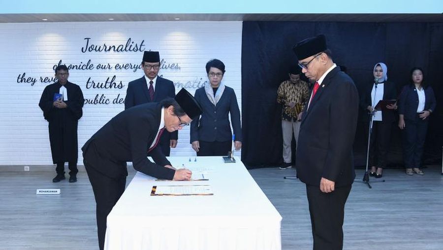 Menkominfo Lantik Direktur Jenderal APTIKA, Jumat, 19 Juli 2024. (Dok: Kominfo)