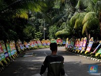 Penampakan Kementan Banjir Karangan Bunga Sambut Sudaryono Jadi Wamen