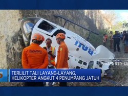 Video: Terlilit Tali Layang-Layang, Helikopter Jatuh di Bali
