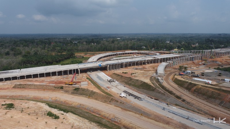 Tol Bayung Lencir - Tempino seksi 3 yang rampung Agustus 2024. (Dok. Hutama Karya)