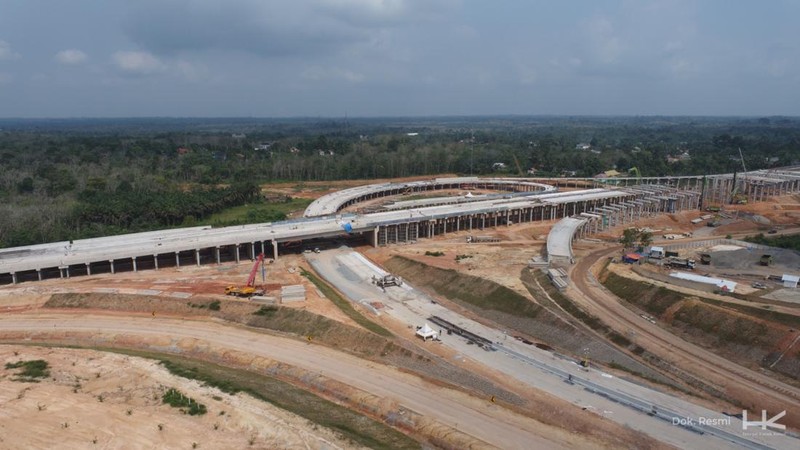 Tol Bayung Lencir - Tempino seksi 3 yang rampung Agustus 2024. (Dok. Hutama Karya)