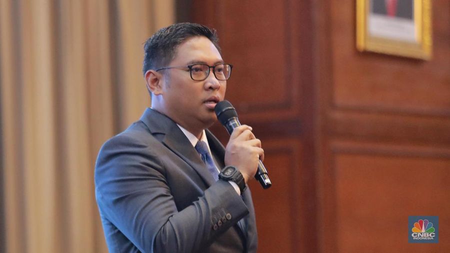 Wakil Menteri Pertanian RI Sudaryono di Gedung A Kementerian Pertanian, Jakarta, Jumat (19/7/2024). (CNBC Indonesia/Muhammada Sabki)