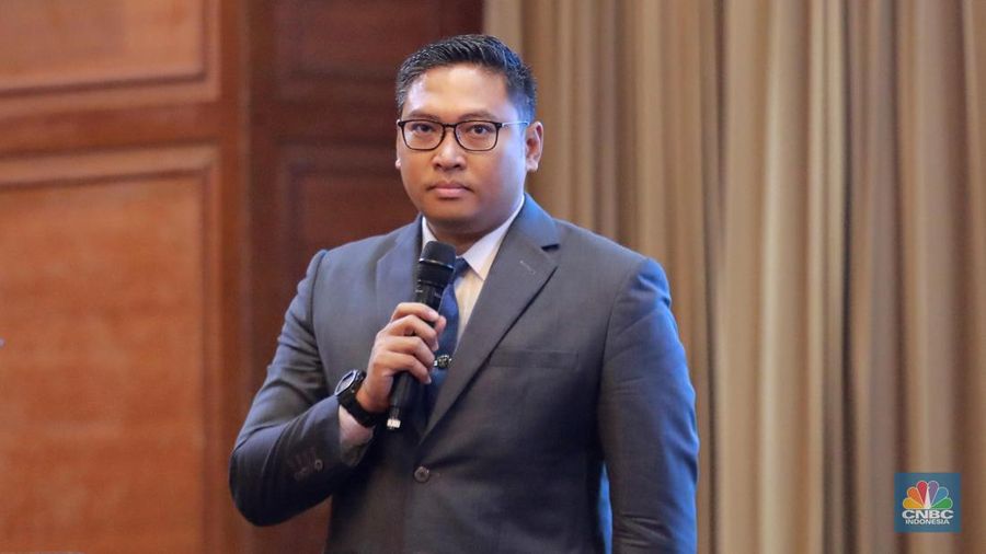 Wakil Menteri Pertanian RI Sudaryono di Gedung A Kementerian Pertanian, Jakarta, Jumat (19/7/2024). (CNBC Indonesia/Muhammada Sabki)