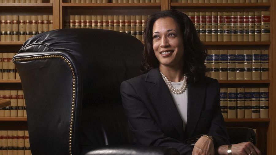 FILE - San Francisco District Attorney Kamala Harris poses for a portrait in San Francisco, June 18, 2004. She's already broken barriers, and now Vice President Harris could soon become the first Black woman to head a major party's presidential ticket after President Joe Biden's ended his reelection bid. The 59-year-old Harris was endorsed by Biden on Sunday, July 21, after he stepped aside amid widespread concerns about the viability of his candidacy. (AP Photo/Marcio Jose Sanchez, File)