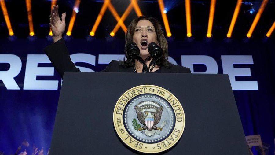 Election 2024 Harris FILE - Vice President Kamala Harris speaks at an event in Manassas, Va., Jan. 23, 2024. She’s already broken barriers, and now Harris could soon become the first Black woman to head a major party's presidential ticket after President Joe Biden’s ended his reelection bid. The 59-year-old Harris was endorsed by Biden on Sunday, July 21, after he stepped aside amid widespread concerns about the viability of his candidacy. (AP Photo/Susan Walsh, File)