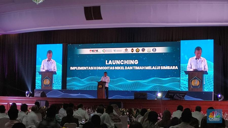 Menteri ESDM Arifin Tasrif dalam Peluncuran SIMBARA. (CNBC Indonesia/Verda Nano Setiawan)