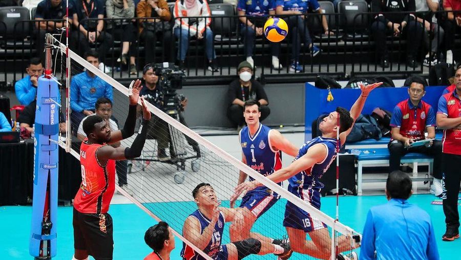 Momen pertandingan antara Jakarta Bhayangkara Presisi melawan Jakarta LavAni Allo Bank Electric dalam laga Grand Final PLN Mobile Proliga 2024 di Indonesia Arena, Jakarta, Minggu (21/7/2024) malam. (X @AgusYudhoyono)