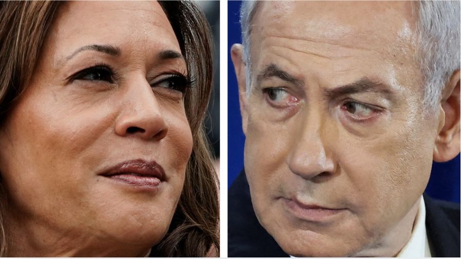 Foto Kombinasi, Kamala Harris - Netanyahu. (Reuters)