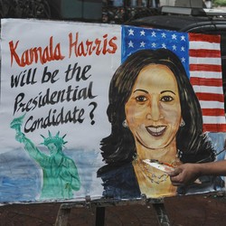 Potret India 'Demam' Kamala Harris, Siap Gantikan Biden di Pilpres AS