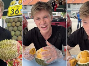 Presenter TV Ini Coba Makan Durian Pertama Kali, Begini Reaksinya!