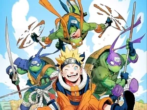 Sugoi! Naruto Crossover Bareng Teenage Mutant Ninja Turtles