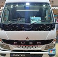 Truk listrik pertama di Indonesia akhirnya rilis yakni e-Canter dari Mitsubishi Fuso dalam gelaran GIIAS 2024, ICE BSD Selasa (23/7/2024). (CNBC Indonesia/Ferry Sandi)