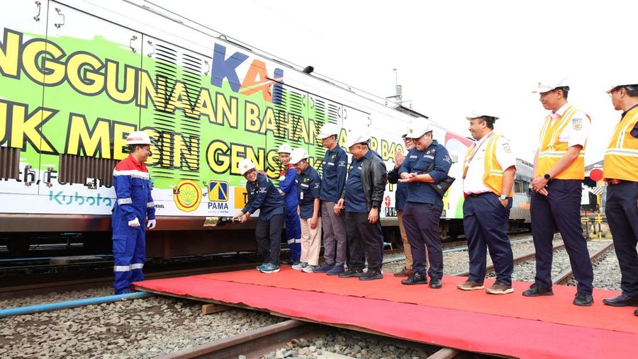 Uji coba lokomotif KA Bogowonto menggunakan bahan bakar B40. (Dok. KAI)