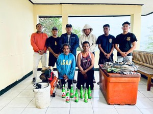 Aksi Dramatis Polisi Kejar Dua Pengebom Ikan di Kupang