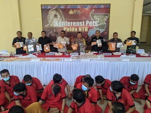 Polda NTB Bekuk 42 Pengedar-Kurir Narkoba, Satu Orang Pecatan Polisi
