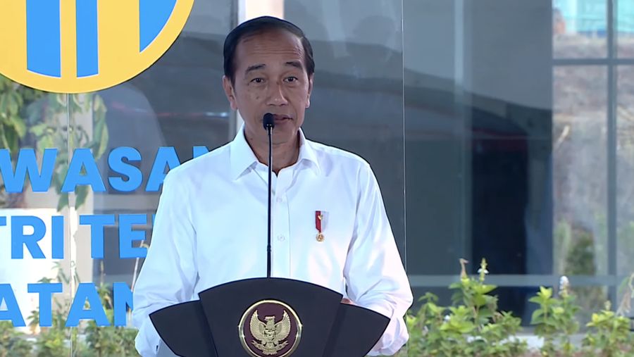 Presiden RI Jokowi di acara Operasional Kawasan Industri Terpadu Batang, Kab. Batang, 26 Juli 2024. (Tangkapan Layar Youtube)