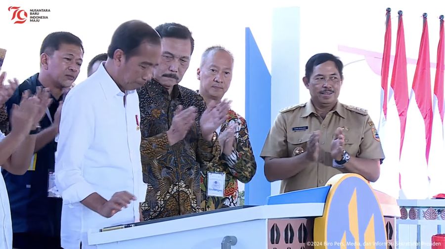 Presiden RI Jokowi meresmikan Operasional Kawasan Industri Terpadu Batang, Kab. Batang, 26 Juli 2024. (Tangkapan Layar Youtube))