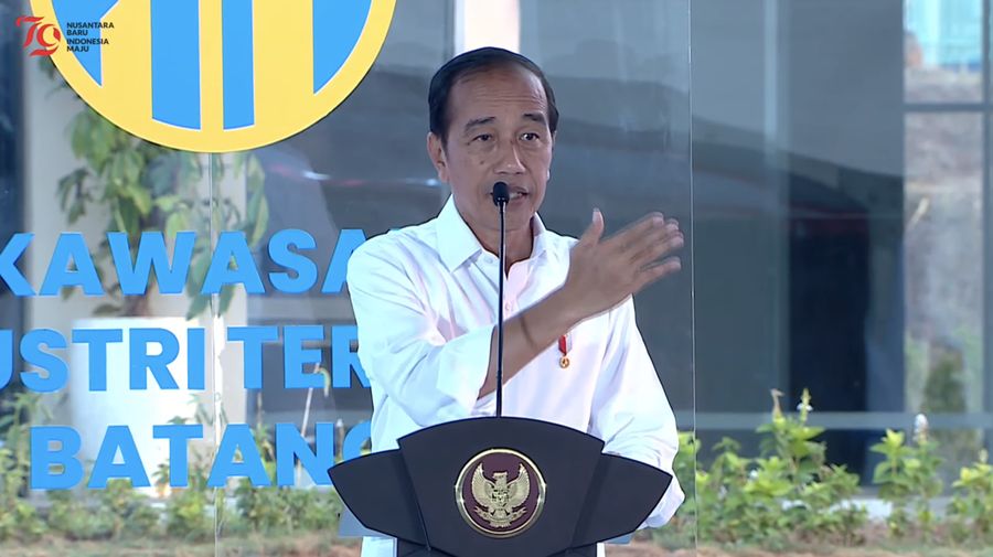 Presiden RI Jokowi meresmikan Operasional Kawasan Industri Terpadu Batang, Kab. Batang, 26 Juli 2024. (Tangkapan Layar Youtube))