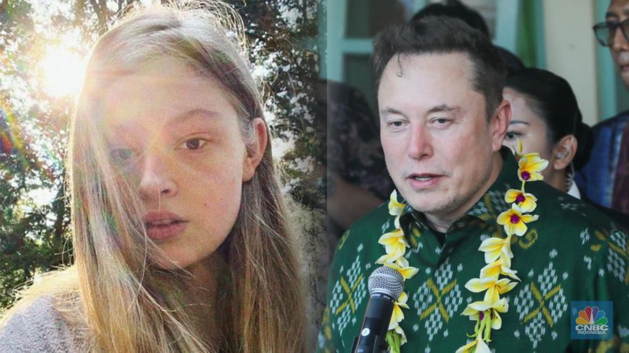Foto kolase Vivian Jenna Wilson dan Elon Musk. (CNBC Indonesia)