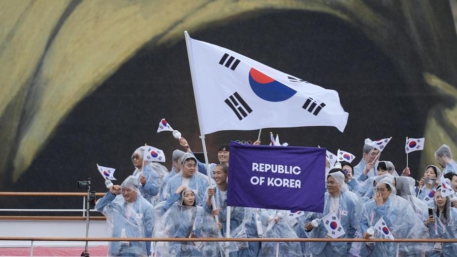 Korea Selatan di Olimpiade Paris 2024. (AP Photo/Rebecca Blackwell)