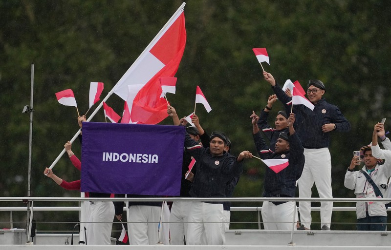 Pembukaan Olimpiade Paris 2024. (REUTERS/Tingshu Wang)