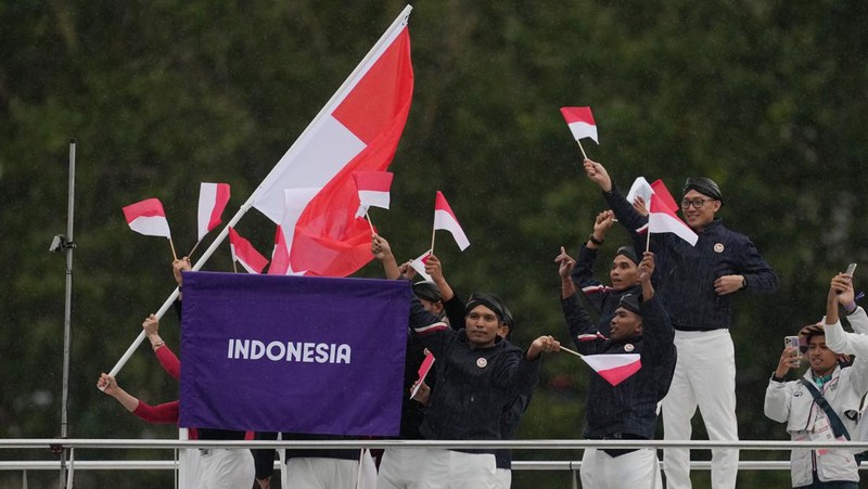 Pembukaan Olimpiade Paris 2024. (REUTERS/Tingshu Wang)