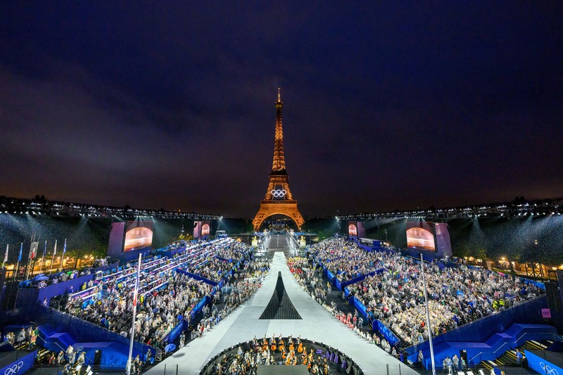 Pembukaan Olimpiade Paris 2024. (REUTERS/Tingshu Wang) Pembukaan Olimpiade Paris 2024. (REUTERS/Tingshu Wang)
