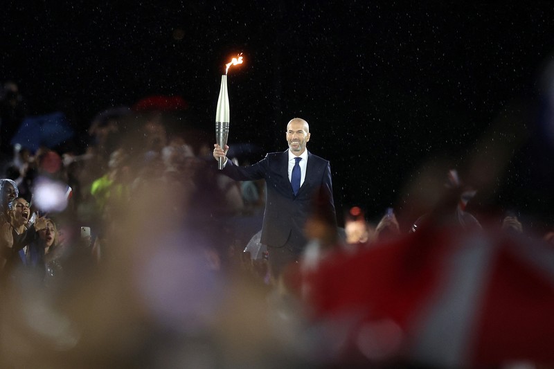 Pembukaan Olimpiade Paris 2024. (REUTERS/Tingshu Wang)