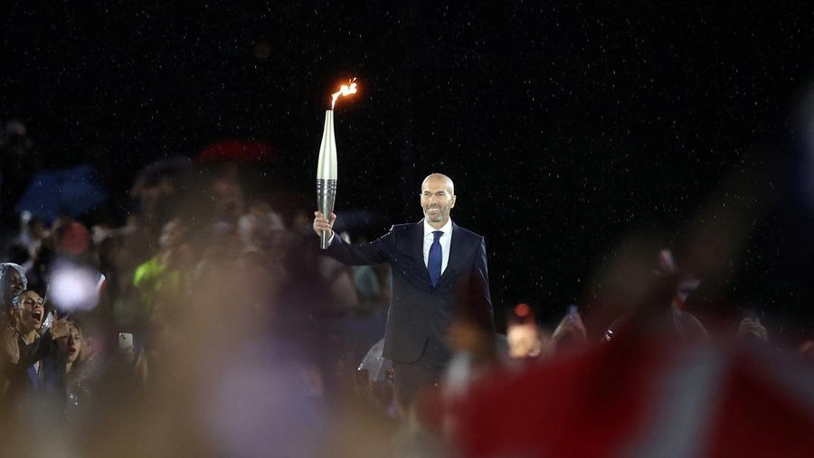 Pembukaan Olimpiade Paris 2024. (FRANCOIS-XAVIER MARIT/Pool via REUTERS)