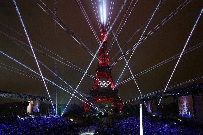 Pembukaan Olimpiade Paris 2024. (REUTERS/Tingshu Wang)