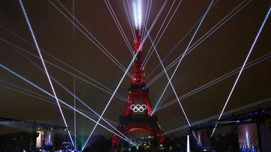 Pembukaan olimpiade Paris. (LUDOVIC MARIN/Pool via REUTERS)