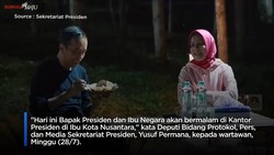 Presiden Jokowi dan Ibu Iriana Bermalam di IKN Hari Ini