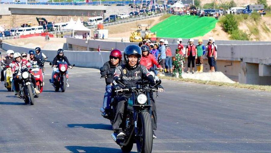 Presiden Jokowi motoran di IKN. (Dok. Biro Pers Sekretariat Presiden)
